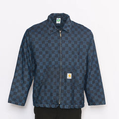 Reworked Olive Carhartt Checker Print Jacket for Men - Wholesale